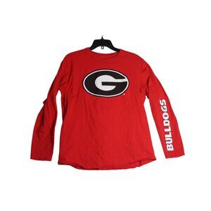 Georgia Bulldogs UGA Dawg Red L/S Tee Shirt Mens Large